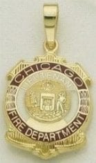 Chicago Fire Department Badge Lieutenant 14K