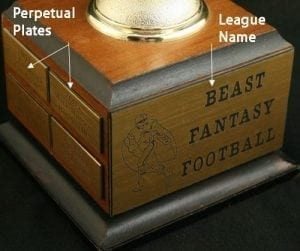 Fantasy Football Perpetual Plate