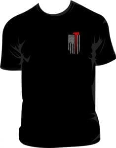 Thin Red Line Flag T-Shirt - Image 2