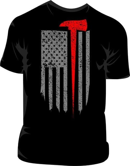 Thin Red Line Flag T-Shirt - Chicago Fire and Cop Shop