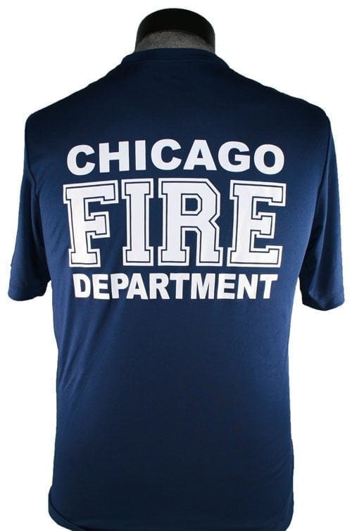 CHICAGO FIRE Dept. Illinois navy T-Shirt 