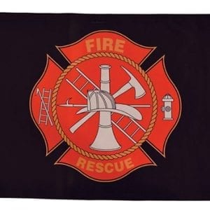 Fire Rescue 12x18 Lustre Grommet Flag