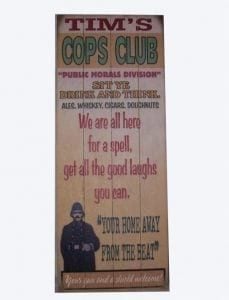 Cop Club Pub Sign