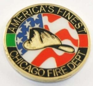 Chicago's Finest Fire Helmet Challenge Coin
