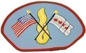 Chicago Crossed Flags Patch