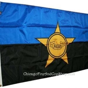Police Star Flag 3' X 5'