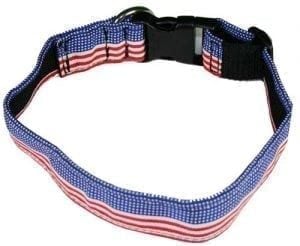 Red White and Blue Dog Collar