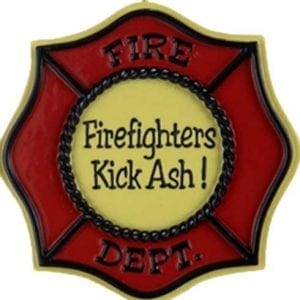 Fire Fighter Badge Ornament Kick Ash