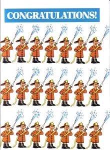 21 Hose Salute Congratulations Card
