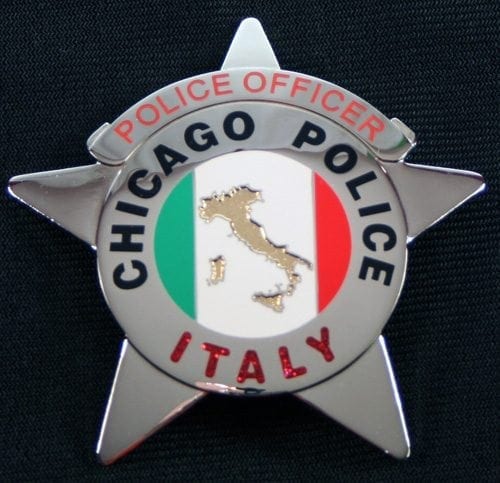 Chicago Police Italy Badge Lapel Tie Pin 