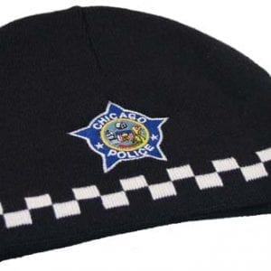 Chicago Police Department White Checkerboard Knit Hat - Beanie