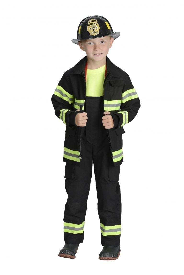 Jr. Firefighter Turnout Gear Black - Chicago Fire and Cop Shop