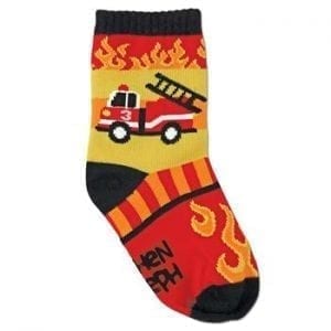 Fire Truck Toddler Socks