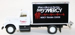 First Gear 1957 International R-190 with Dry Goods Van Mercy Trauma Center - Image 2