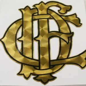 CFD Gold Letter Nest Window Decal