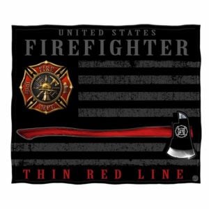 United States Firefighter Throw Blanket