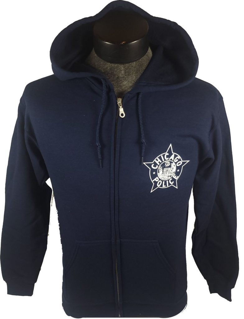 Chicago Police Zip Up Hoodie Full Back Chicago Fire and Cop Shop