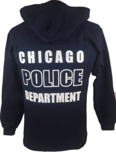 Chicago Police Zip-Up Hoodie Full Back - Image 2