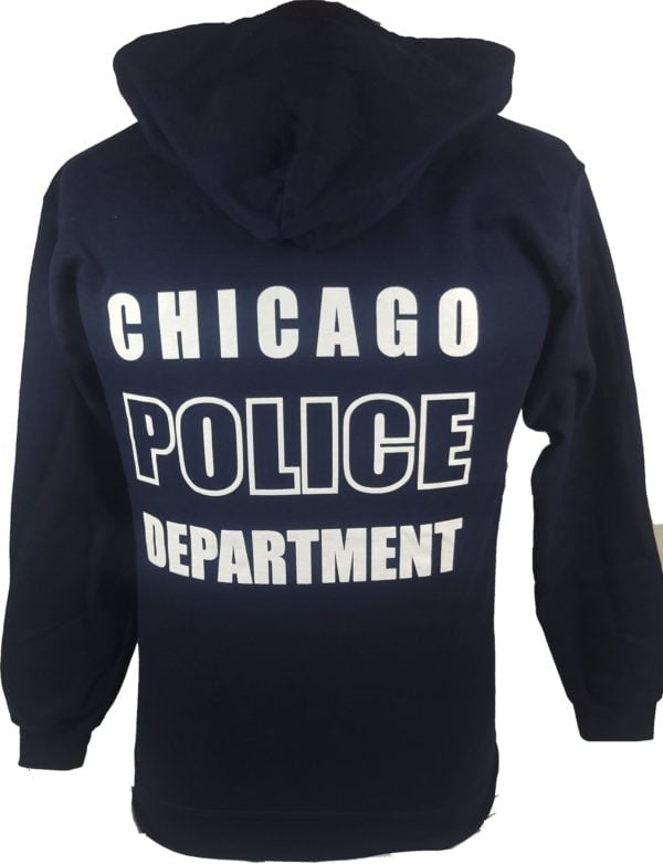 Chicago Police Zip-Up Hoodie Full Back - Image 2