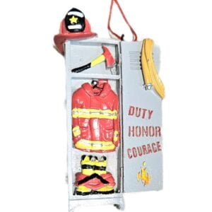 Firefighter locker ornament