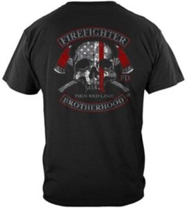 Firefighter Brotherhood Skull Thin Red Line
