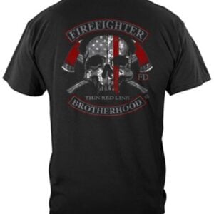 Firefighter Brotherhood Skull Thin Red Line