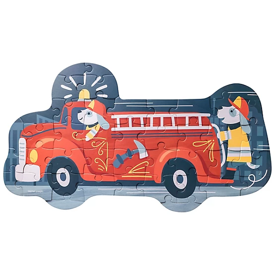 fire truck puzz Stephen Joseph Firetruck shaped puzzle - Image 1