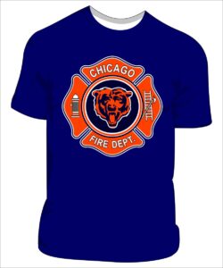 Chicago Fire Dept. Football T-Shirt team colors - Image 2