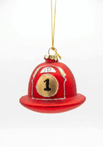 Red fire helmet ornament