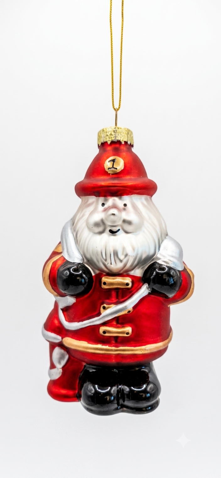 santa ff Santa fire fighter ornament - Image 1